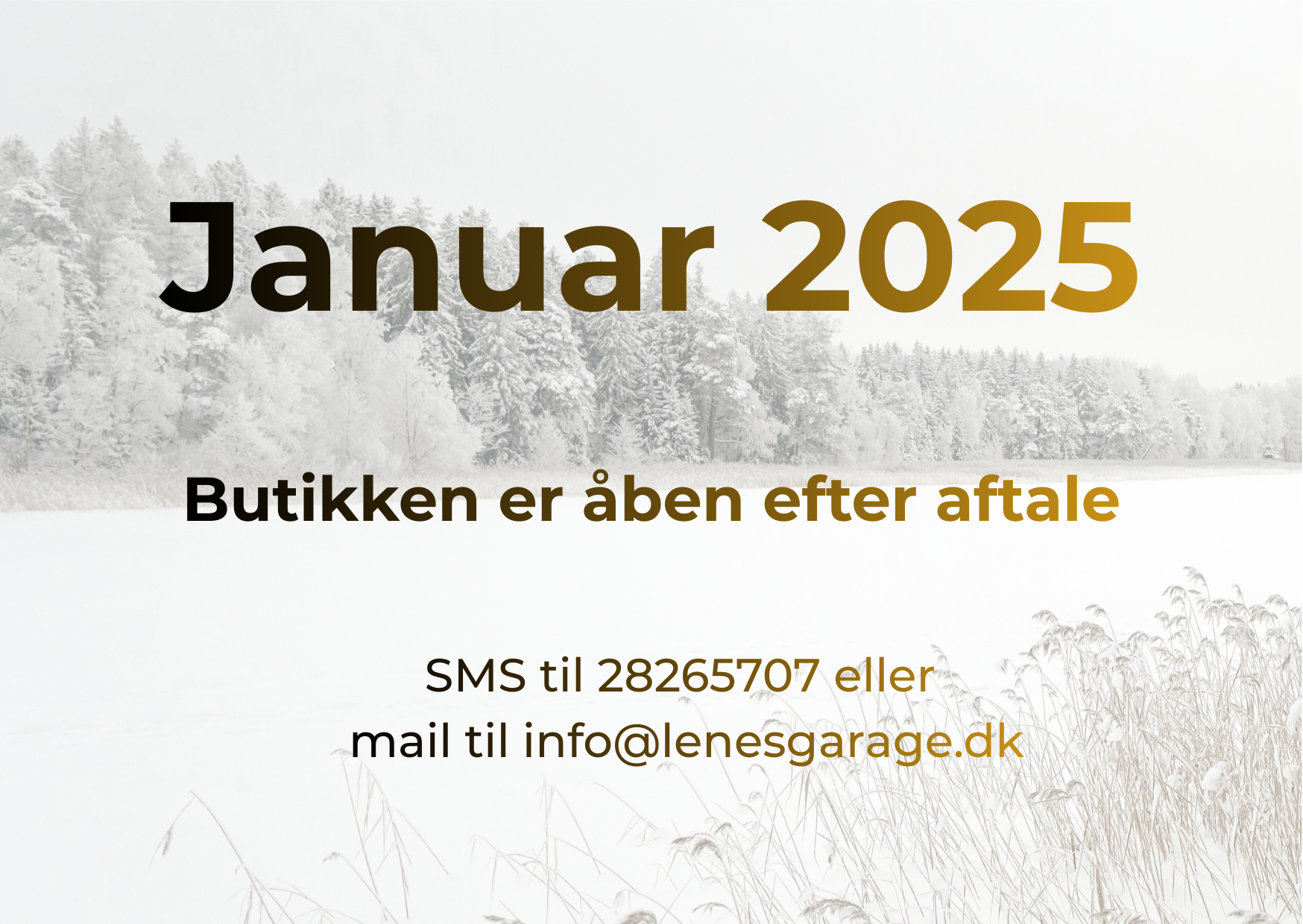 &Aring;bningstid januar
