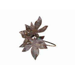 Servietring m/blade - antique messing