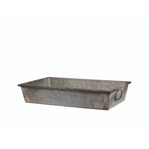 Zinkbakke med håndtag - antique zink 