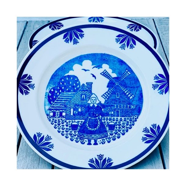 Tallerkener med blt motiv (6 stk)