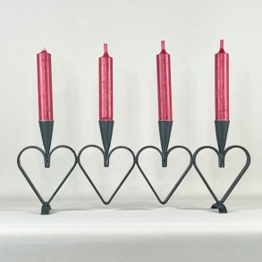 Adventsstage - smedejern med hjerter