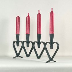 Adventsstage - smedejern med hjerter