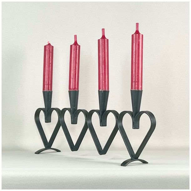 Adventsstage - smedejern med hjerter