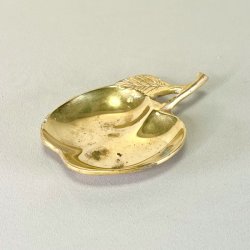 Vintage bleformet messingskl