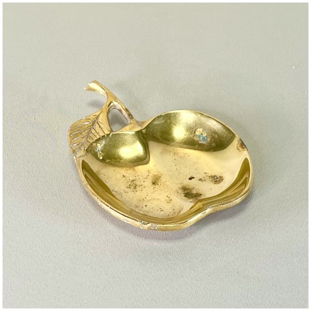 Vintage bleformet messingskl