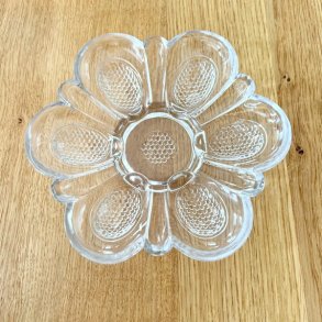 ggefad - vintage presset glas klar kant