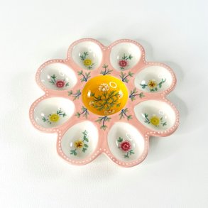 �ggefad rosa m/blomster, til 8 �g