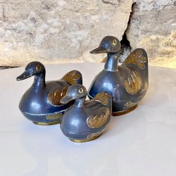 Dekorative nder i tin (st a' 3 stk) 