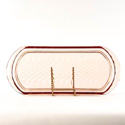 Rouladefad - harlekins, lyserdt glas