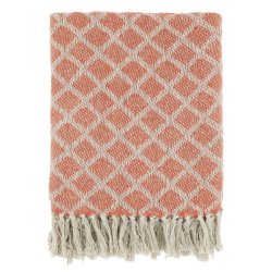 Aix Plaid - terracotta/beige mnster (130x150)