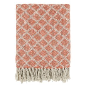 Aix Plaid - terracotta/beige mnster (130x150)