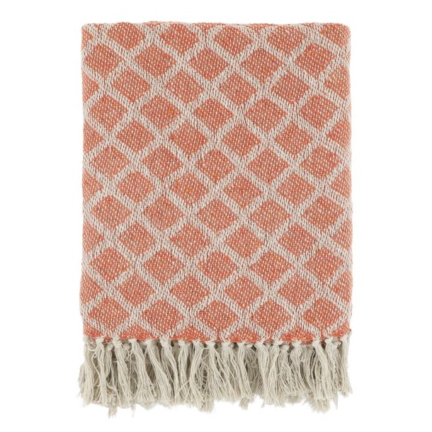 Aix Plaid - terracotta/beige mnster (130x150)