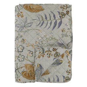 Aix Quilt m/blomstermnster, opal (130x180)