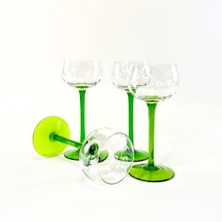 Hvidvinsglas (2 stk/samlet) - Alsace, gr�n fod og ranke