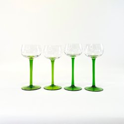 Hvidvinsglas (2 stk/samlet) - Alsace, gr�n fod og ranke