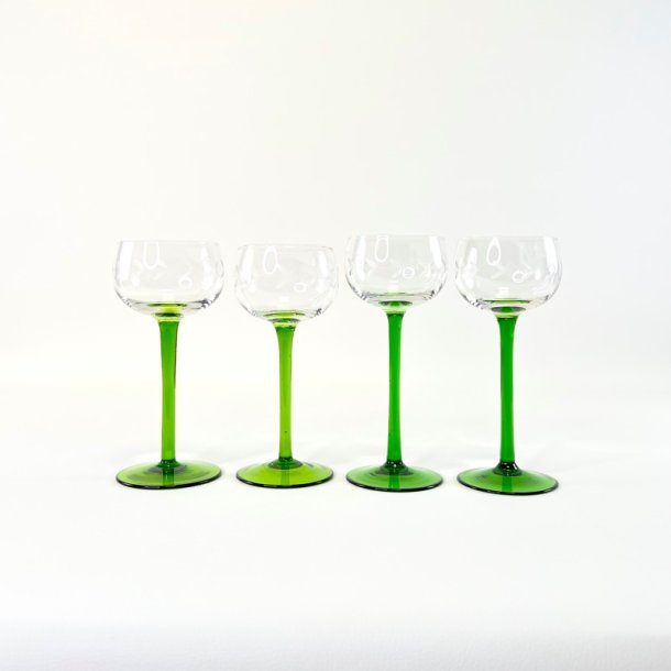 Hvidvinsglas (2 stk/samlet) - Alsace, gr�n fod og ranke
