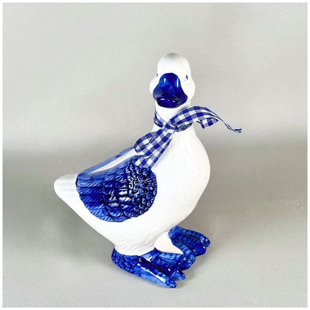 Andefigur i porceln med blt bnd