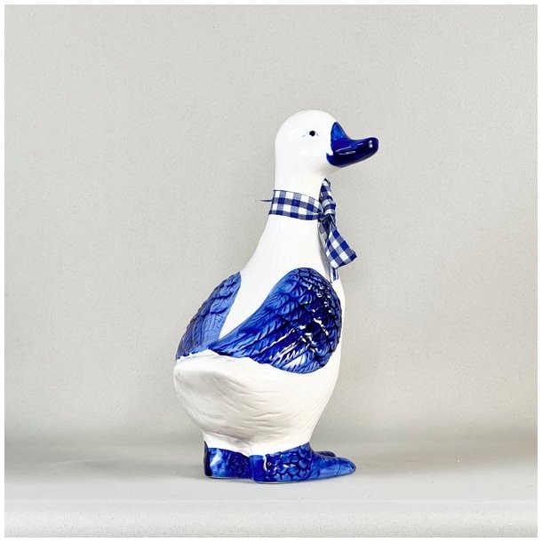 Andefigur i porceln med blt bnd