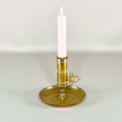 Antik Skultuna kammerstager i messing/malm 