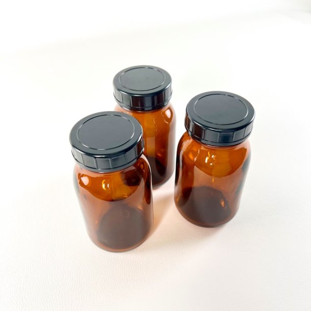 Opbevaringsglas med skruel�g - brun 300 ml