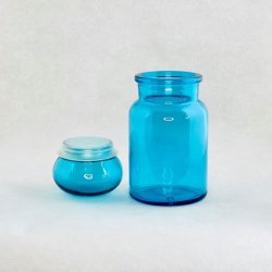 Apotekerglas - belgiske, turkis 