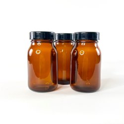 Opbevaringsglas med skruel�g - brun 300 ml