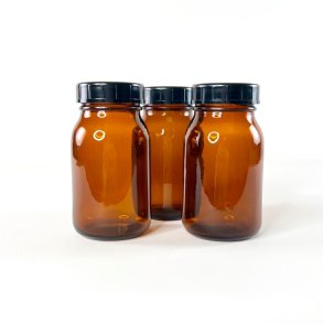 Opbevaringsglas med skruel�g - brun 300 ml