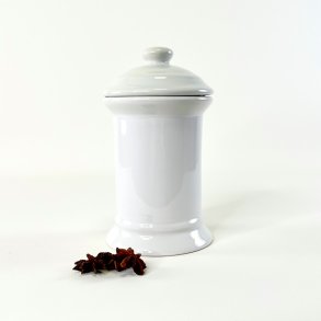 Apotekerkrukke - hvid porcel�n