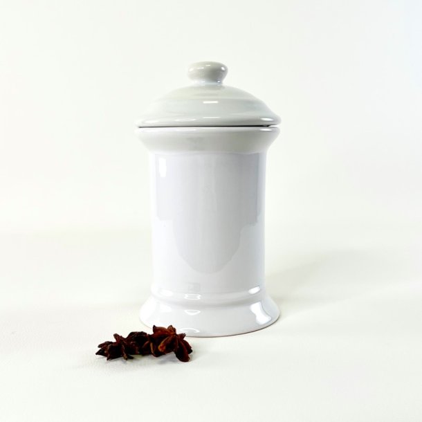 Apotekerkrukke - hvid porcel�n