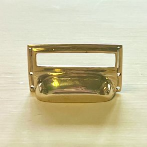 Etiketholder med greb - messing