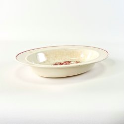 Serveringssk�l, oval - Gustavsberg Asiatic r�d