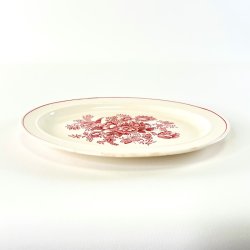 Serveringsfad, ovalt 19 x 25,5 cm - Gustavsberg Asiatic r�d