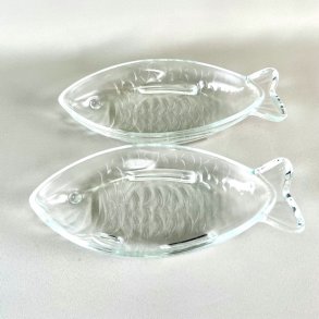 Fisketallerken - klart glas 