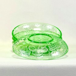 Asietter (st a' 4 stk) - lysegrnt presset glas