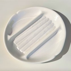 Aspargesfad - fransk, lille, hvidt