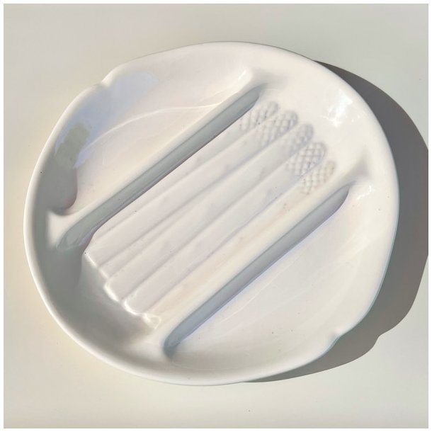 Aspargesfad - fransk, lille, hvidt