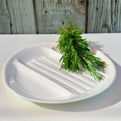 Aspargesfad - fransk, lille, hvidt