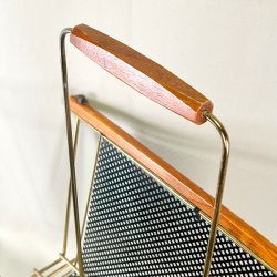 Magasinholder - teak og metal