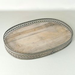 Rustik bakke i tr m/metal kant