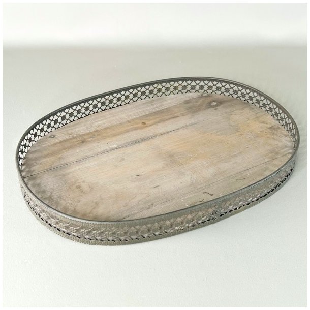 Rustik bakke i tr m/metal kant