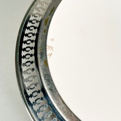 Bakke - vintage, porceln m/blomster