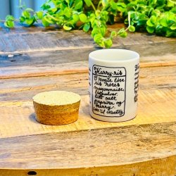 Krydderikrukker - hvid med opskrift