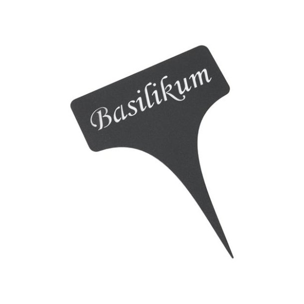 Planteskilt med forskellige urter