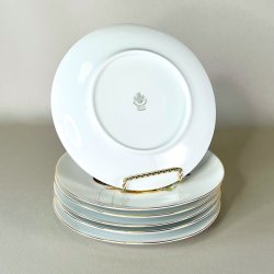 Fisketallerken m/guldkant og fisk - Schwarzenhammer