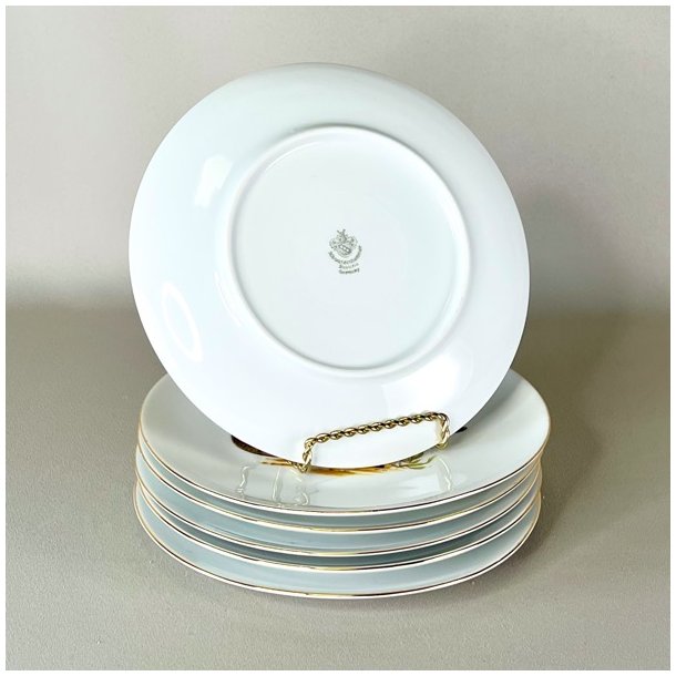 Fisketallerken m/guldkant og fisk - Schwarzenhammer