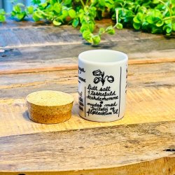 Krydderikrukker - hvid med opskrift