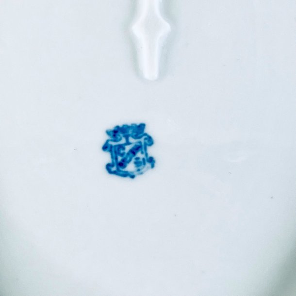Porcel�nssk�l - tysk musselmalet med reparationer