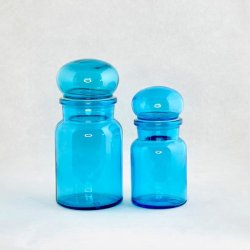 Apotekerglas - belgiske, turkis 