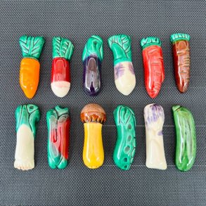 Knivsttte (st a' 6 stk) - Grntsager, keramik 