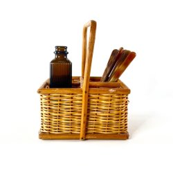 Firkantet kurv med 4 rum - 18 x 18 cm 